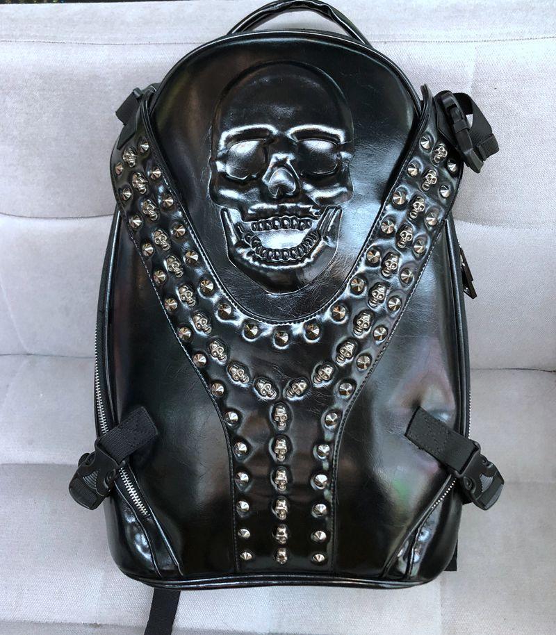 Blackriss™Unisex Leather Skull Backpack-Blackriss