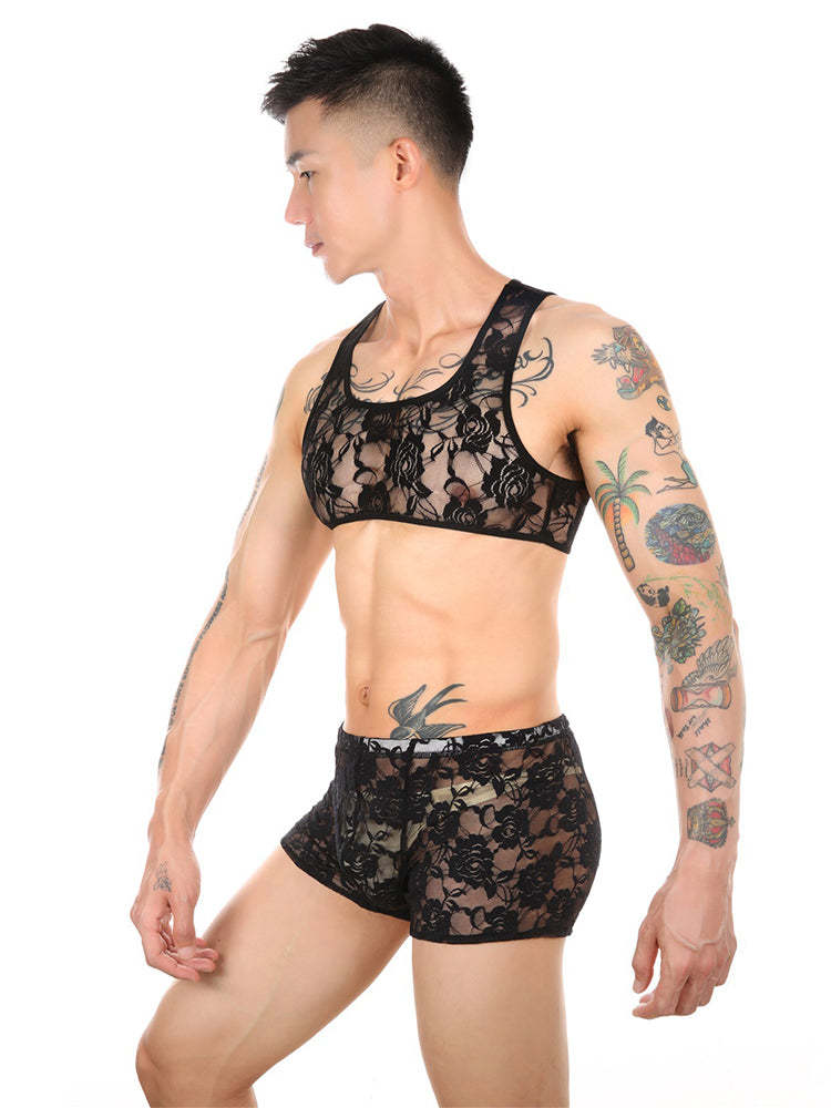 BLACKRISS™Lace Sexy Stretch Boxer-Blackriss