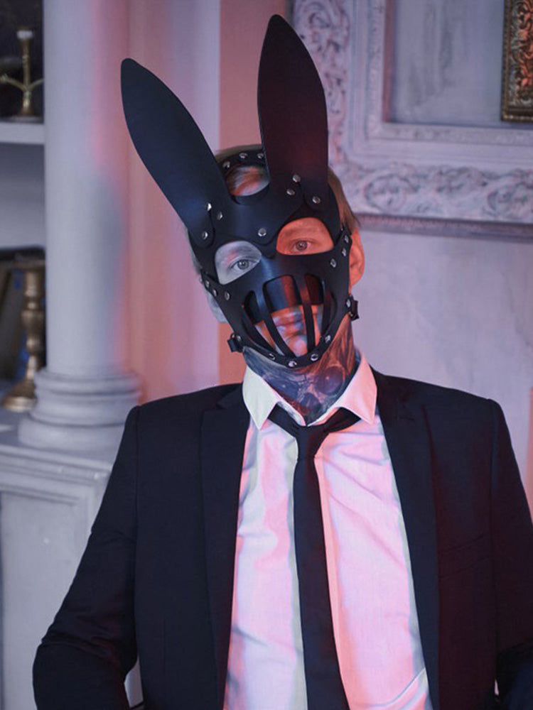 BLACKRISS™Rabbit Ear Half Facemask - Black-Blackriss