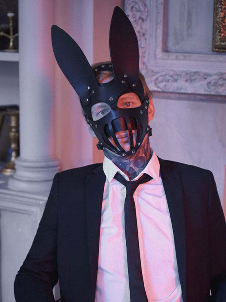 BLACKRISS™Rabbit Ear Half Facemask - Black-Blackriss