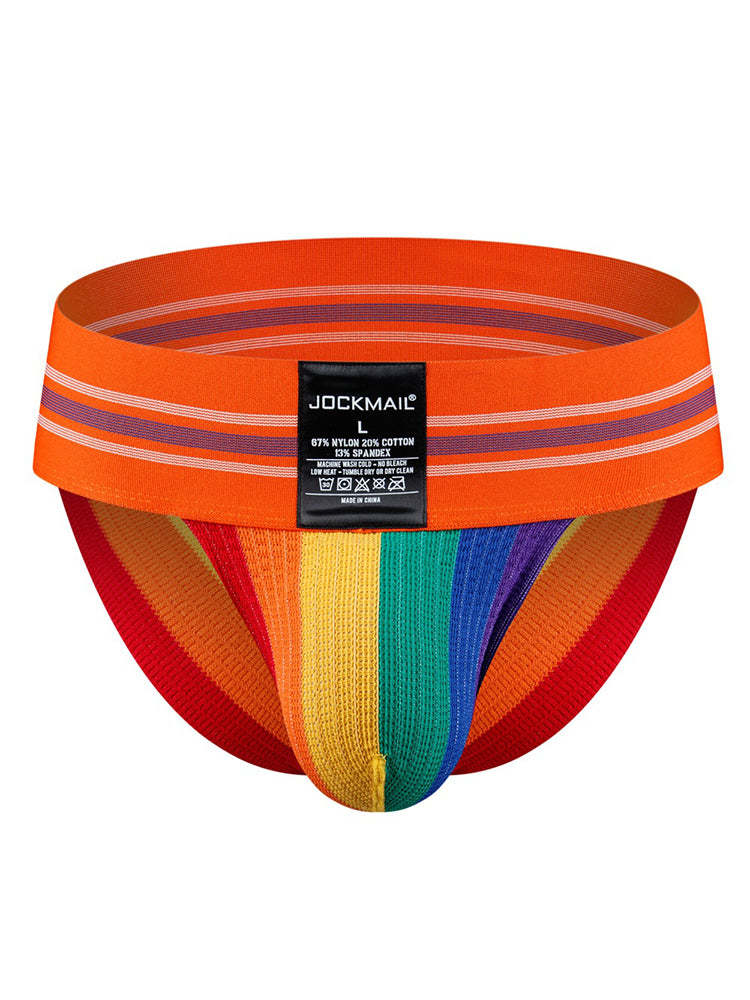 BLACKRISS™Men's Rainbow Stripes Pride Brief-Blackriss