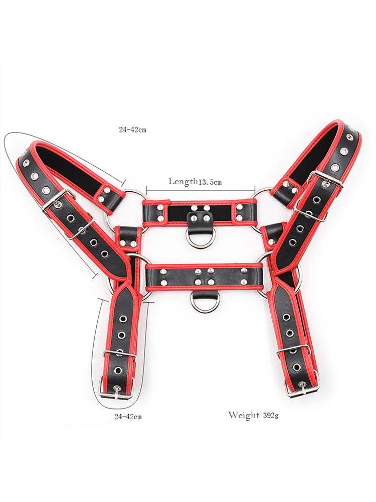 BLACKRISS™Men's Leather Studded Corset Shoulder Harness-Blackriss