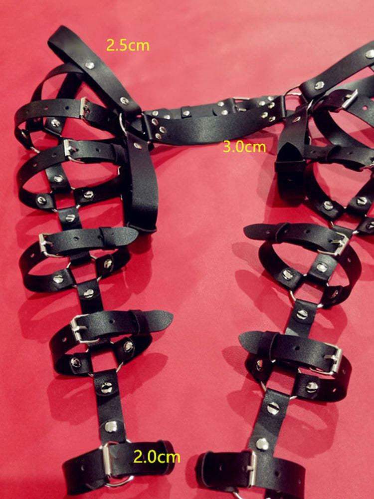 BLACKRISS™Mens Harness Strap Belt - Black-Blackriss