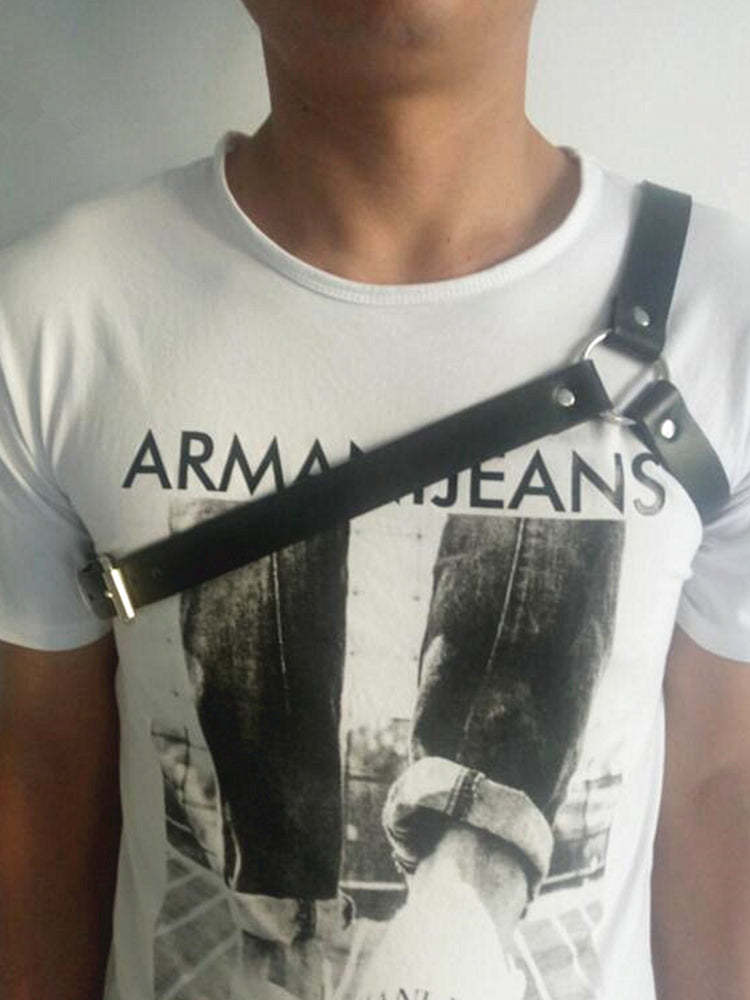 BLACKRISS™Fashion Men's Punk Chest Strap Harness - Black-Blackriss