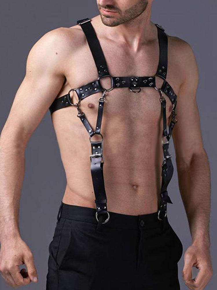 BLACKRISS™Couple Flirting Bondage Strap Harness - Black-Blackriss