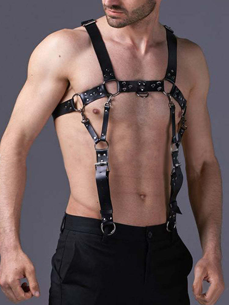 BLACKRISS™Couple Flirting Bondage Strap Harness - Black-Blackriss