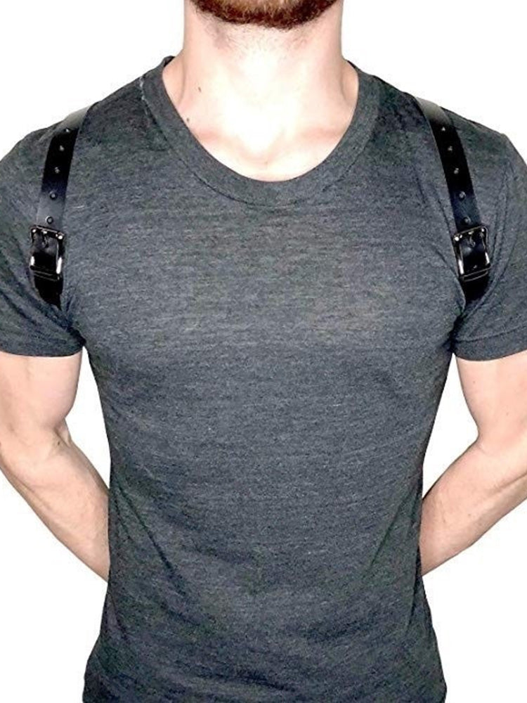 BLACKRISS™Men's Leather Shoulder Strap - Black-Blackriss