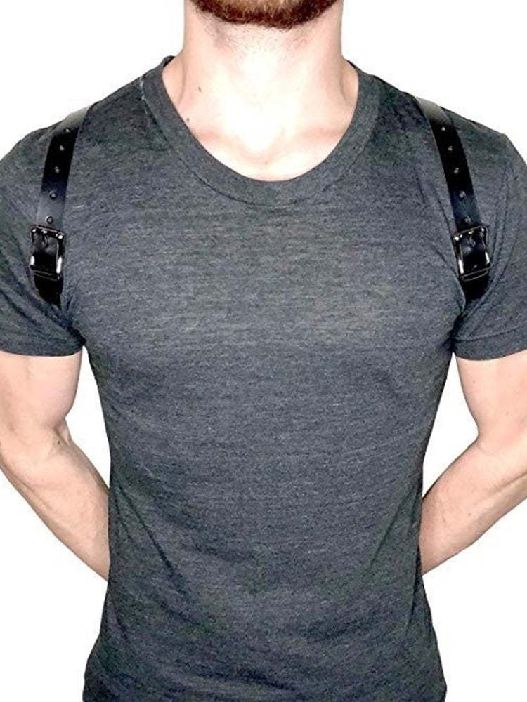 BLACKRISS™Men's Leather Shoulder Strap - Black-Blackriss