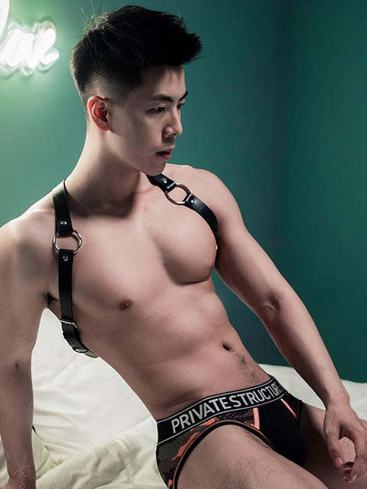 BLACKRISS™PU Leather Suspenders Shoulder Harness - Balck-Blackriss