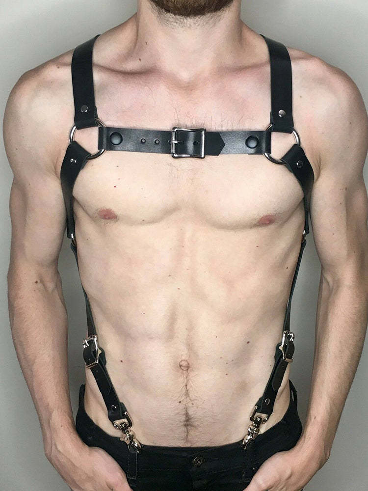 BLACKRISS™Chest Harness Mens Strap Belts - Black-Blackriss