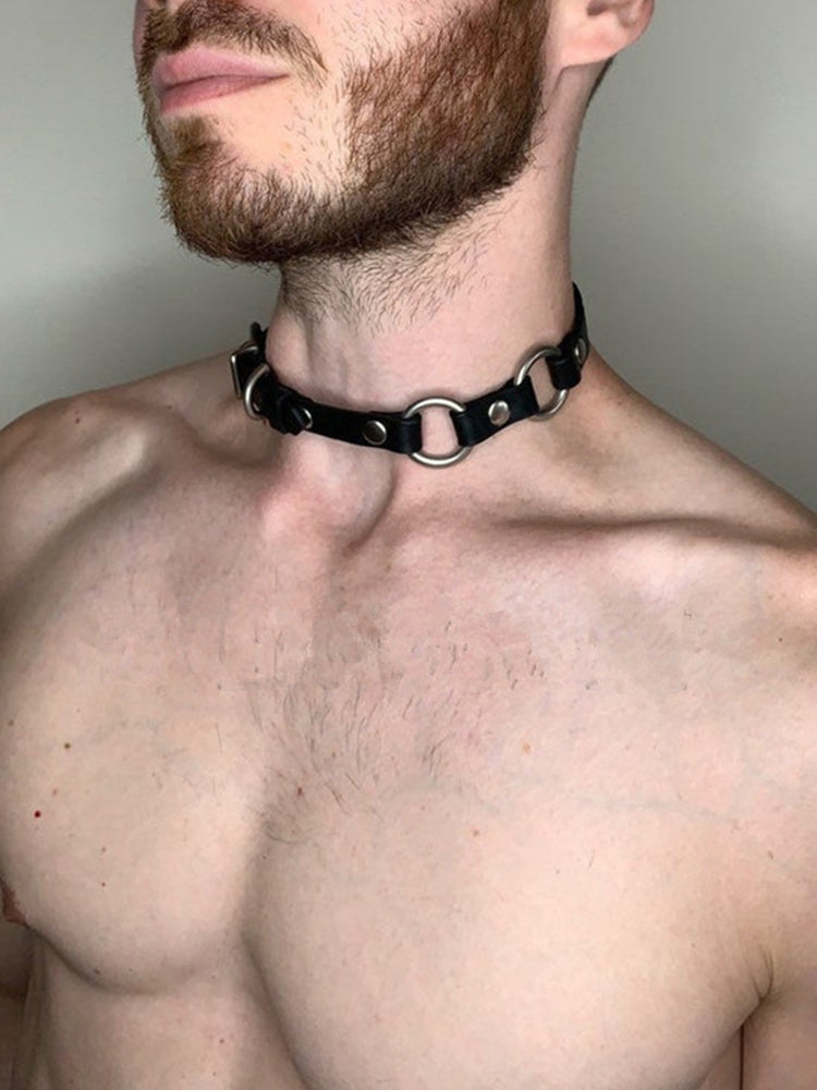 BLACKRISS™Vintage Leather Cord Choker Clavicle Chain - Black-Blackriss