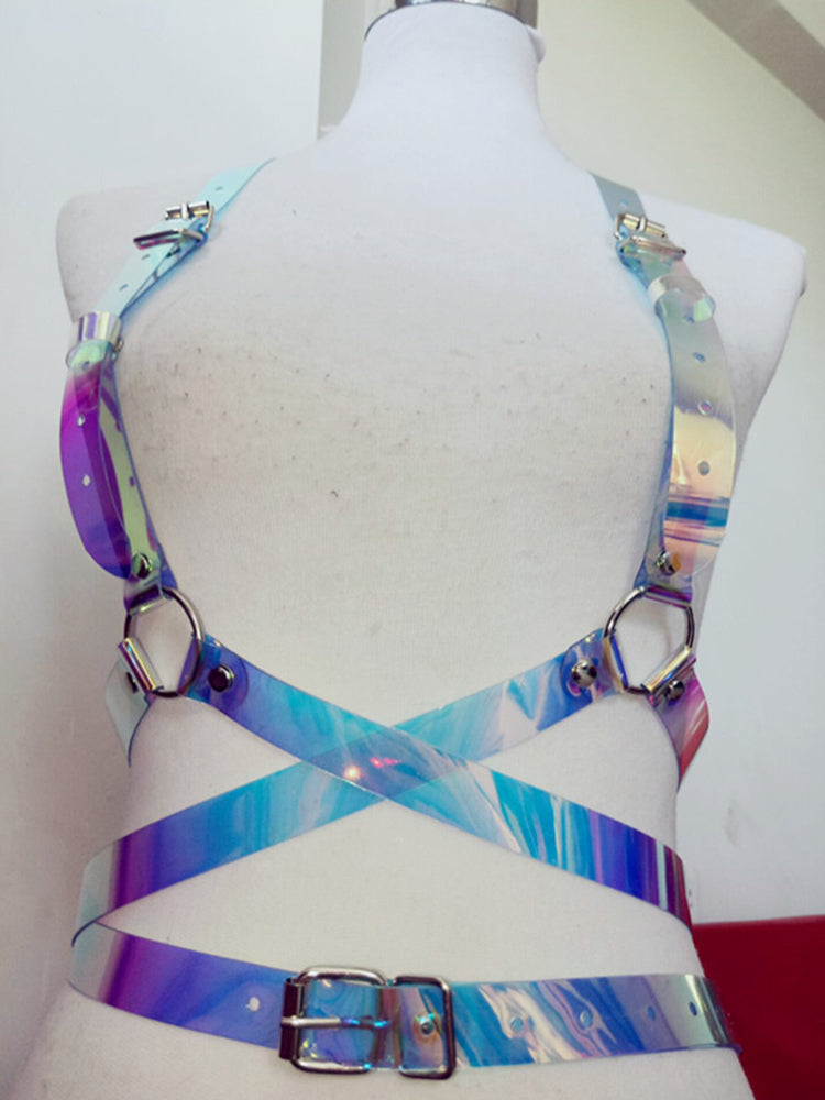 BLACKRISS™Pvc Colorful Punk Style Detachable Harness Strap Belt-Blackriss