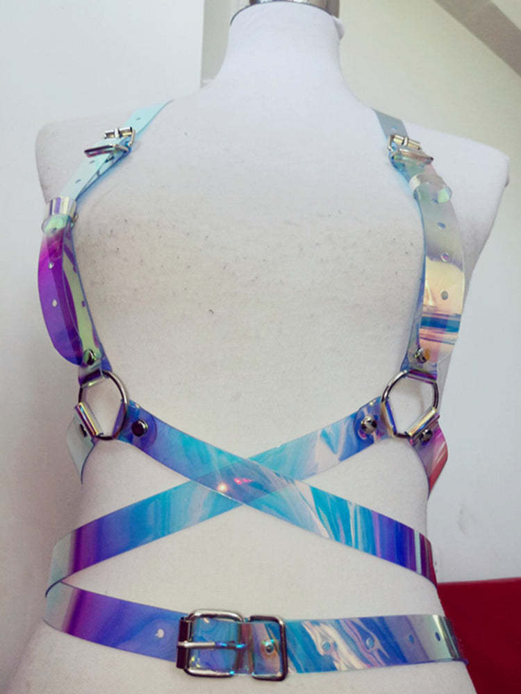 BLACKRISS™Pvc Colorful Punk Style Detachable Harness Strap Belt-Blackriss