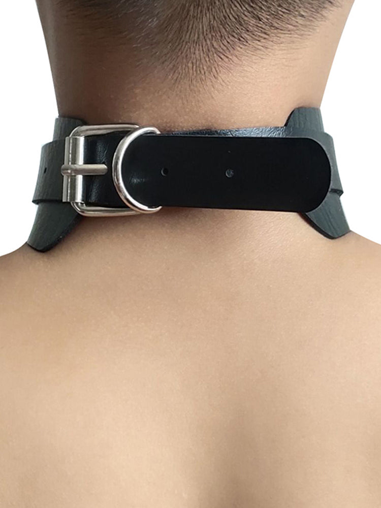 BLACKRISS™Punk Personality Heart-shaped Leather Double Layer Choker-Blackriss