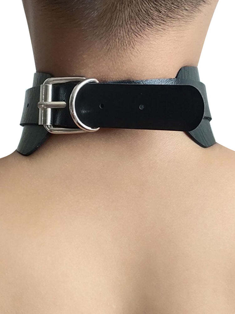 BLACKRISS™Punk Personality Heart-shaped Leather Double Layer Choker-Blackriss