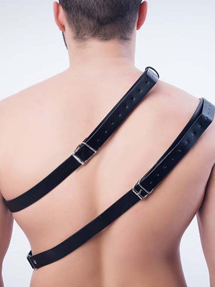 BLACKRISS™Couple Flirting Pu Leather Bondage Straps Harness-Blackriss