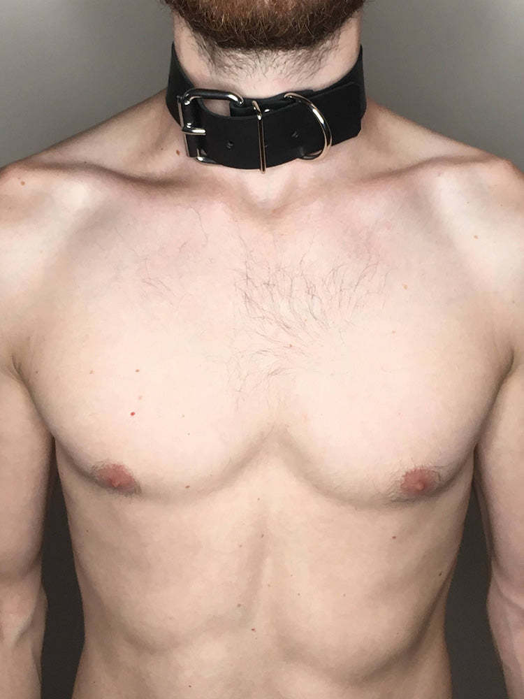 BLACKRISS™Men's Adjustable Erotic Collar Choker - Black-Blackriss
