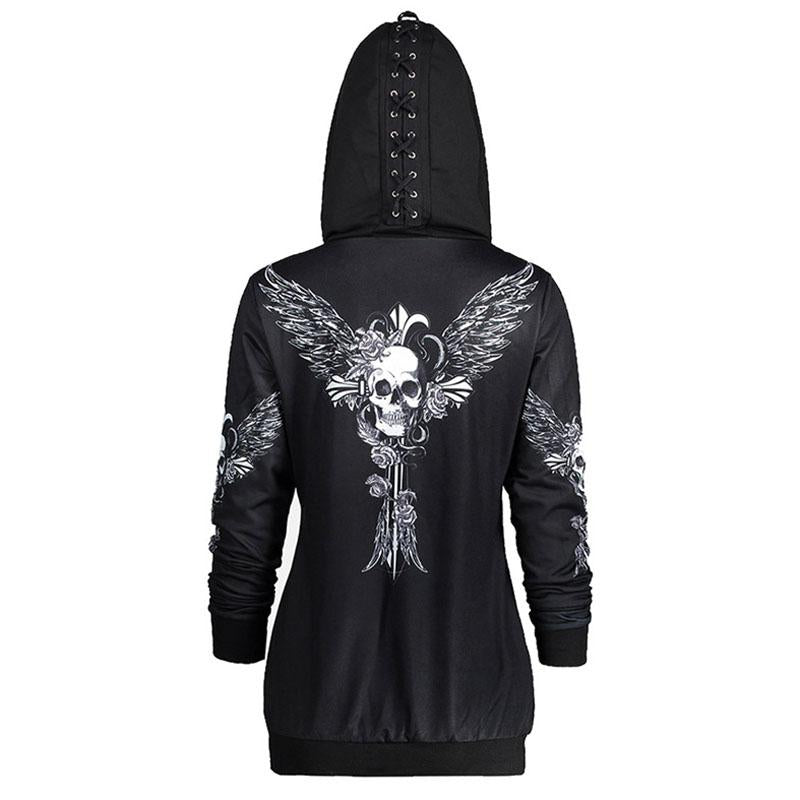 BLACKRISS™Skull Wing Hoodie for woman-Blackriss