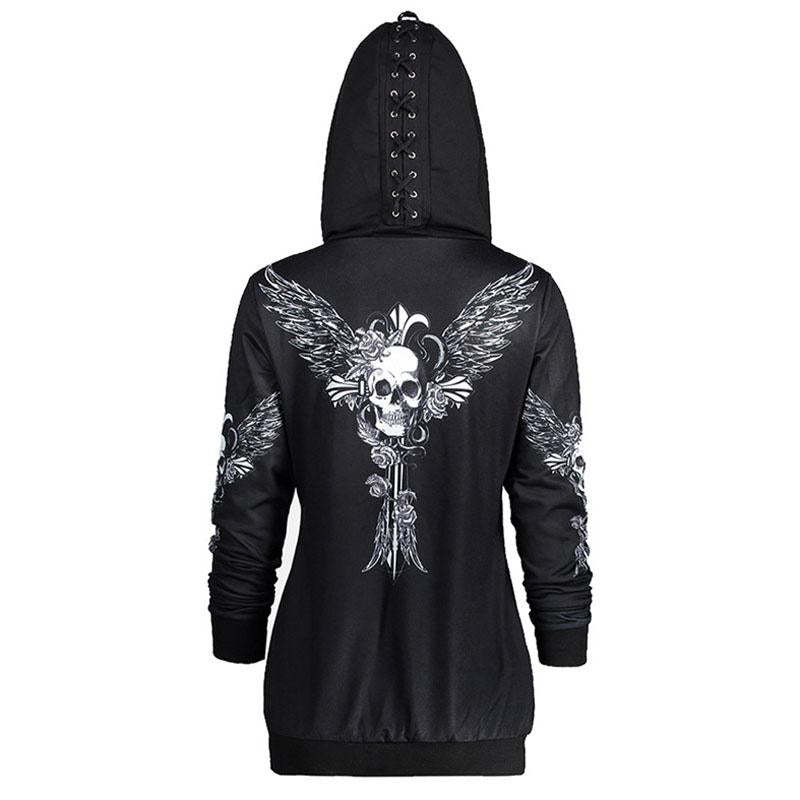 BLACKRISS™Skull Wing Hoodie for woman-Blackriss