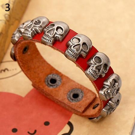 Blackriss™Leather Skull Bracelet-Blackriss