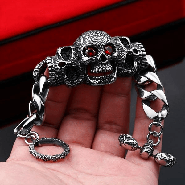 Blackriss™Red Eyes Skull Bracelet-Blackriss