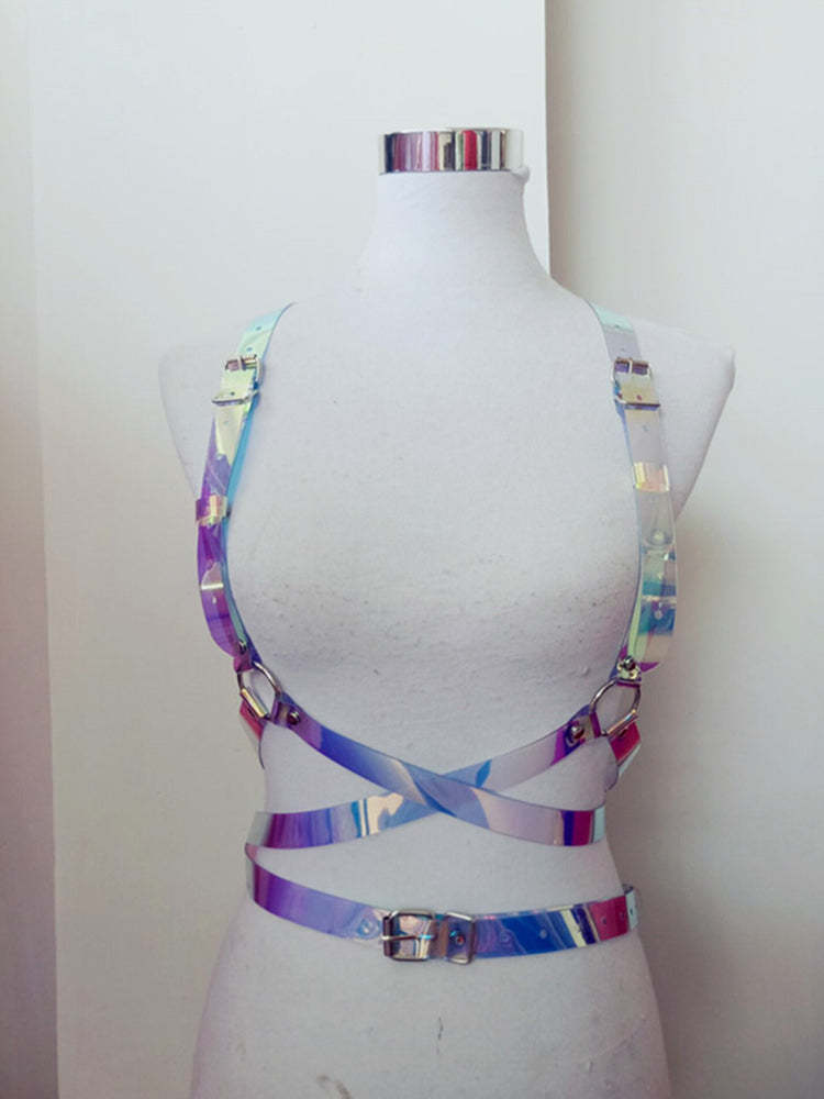 BLACKRISS™Pvc Colorful Punk Style Detachable Harness Strap Belt-Blackriss