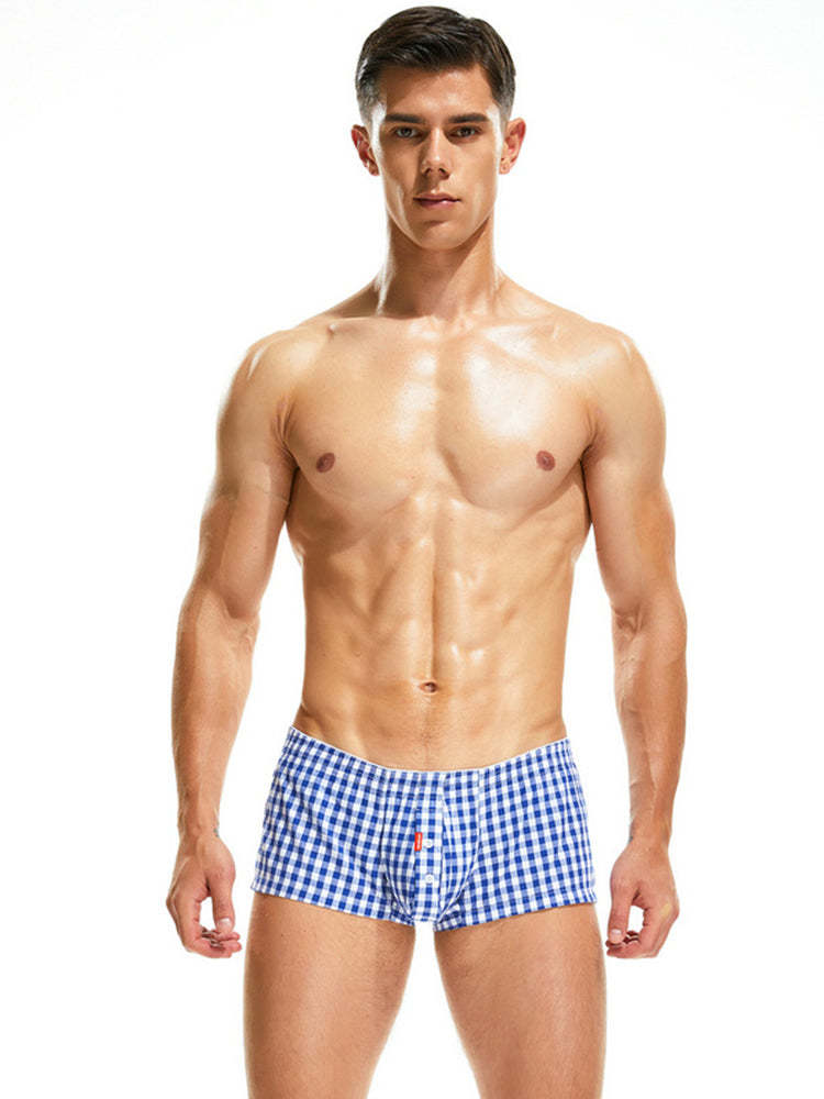 BLACKRISS™Fashion Plaid Cotton Home Boxer-Blackriss