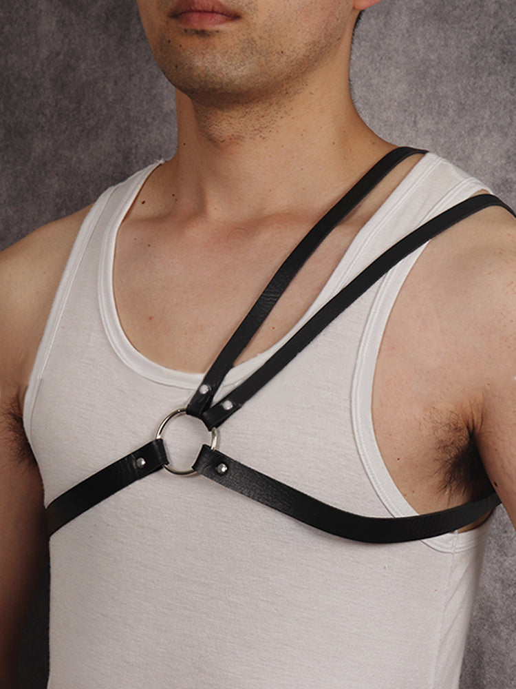 BLACKRISS™Men's Special Prop Leather Restraint Belt Harness-Blackriss