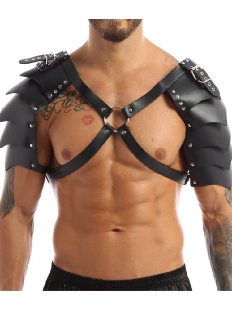 BLACKRISS™Men's Punk Body Armor Chest Harness - Black-Blackriss
