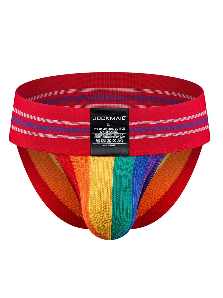 BLACKRISS™Men's Rainbow Stripes Pride Brief-Blackriss