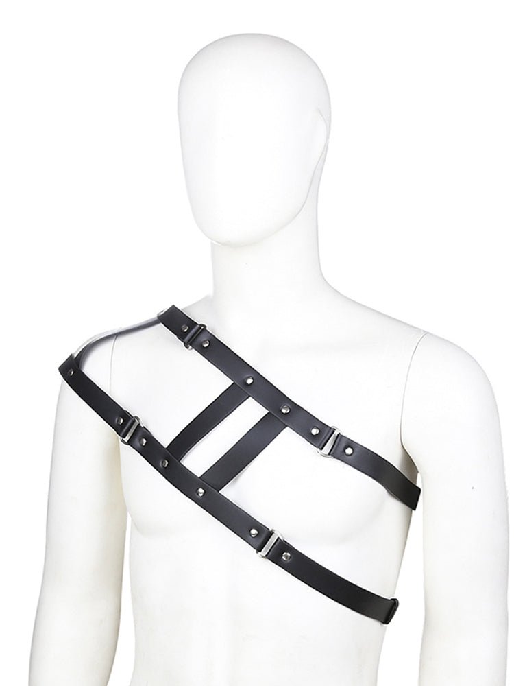 BLACKRISS™Couple Flirting Pu Leather Bondage Straps Harness-Blackriss