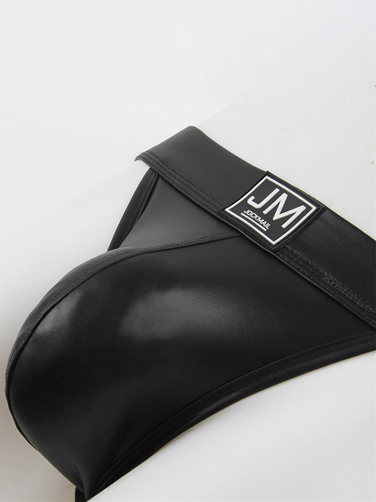 BLACKRISS™Men's Open Crotch Leather Double Thong-Blackriss