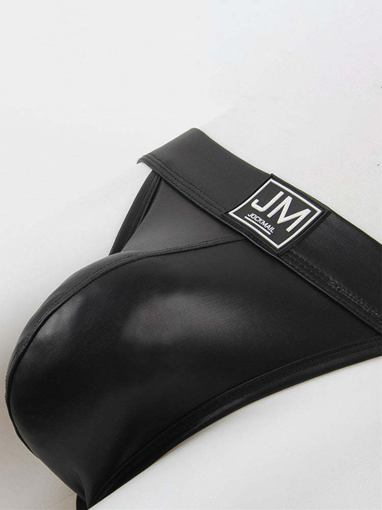 BLACKRISS™Men's Open Crotch Leather Double Thong-Blackriss
