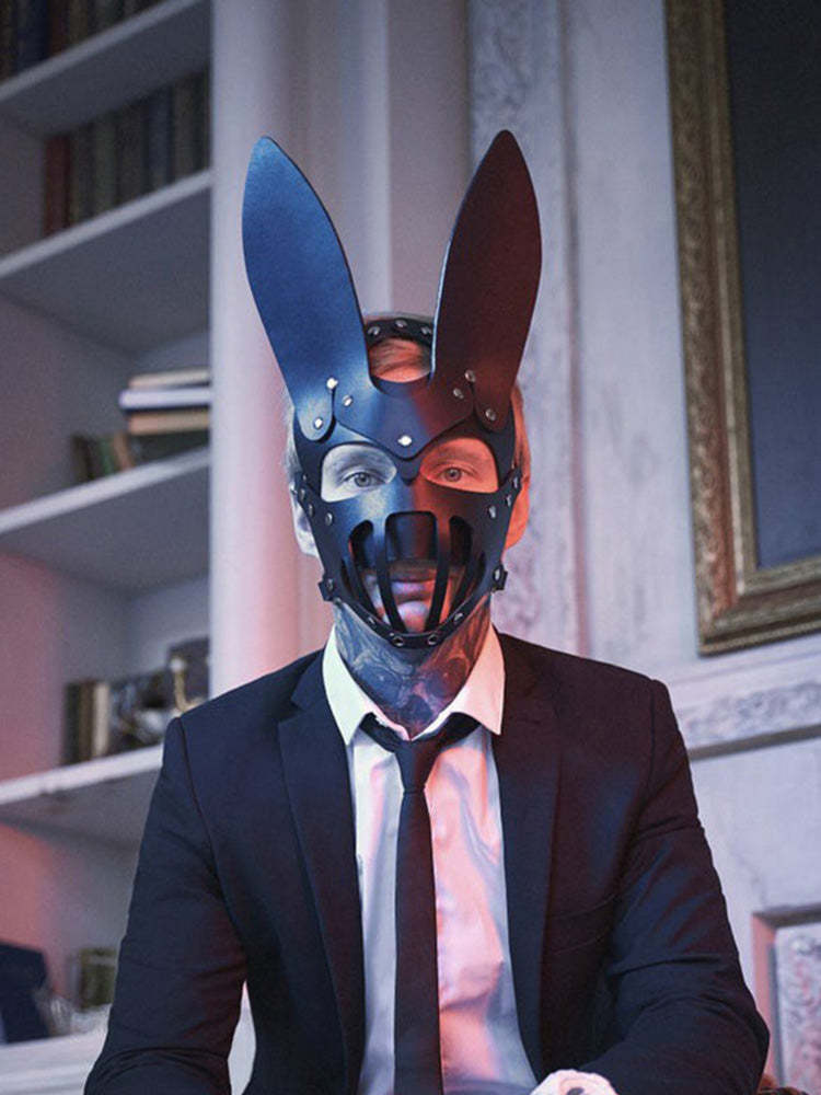 BLACKRISS™Rabbit Ear Half Facemask - Black-Blackriss