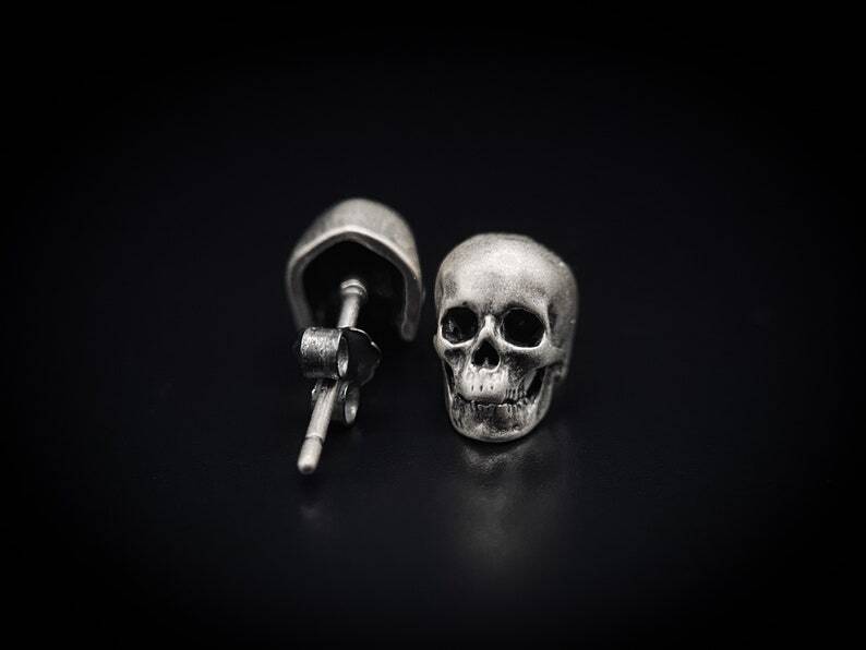 BLACKRISS™Sterling Silver Maya Skull - Gothic Earrings-Blackriss
