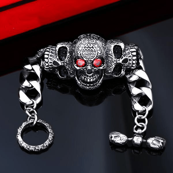 Blackriss™Red Eyes Skull Bracelet-Blackriss