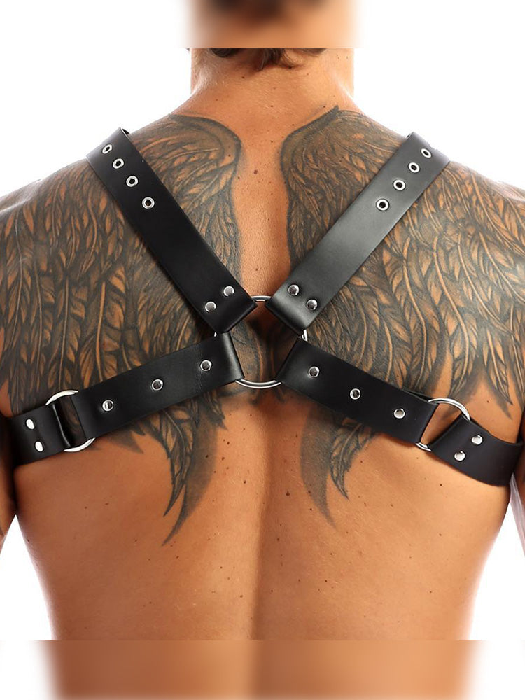 BLACKRISS™Adult Men's Adjustable Body Strap Harness - Black-Blackriss