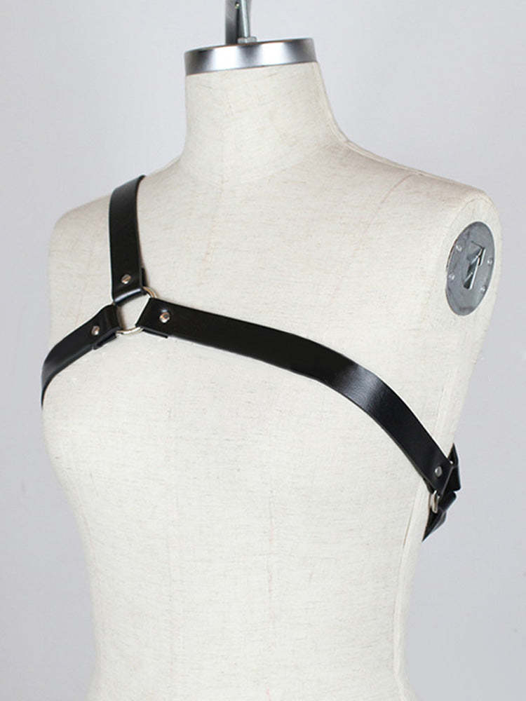 BLACKRISS™Men's Leather Bondage Straps Performance Wear Harness - Black-Blackriss