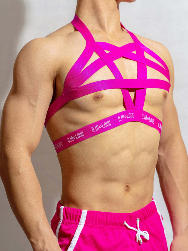 BLACKRISS™Men's Fashion Letters Sexy Hollow Erotic Harness-Blackriss