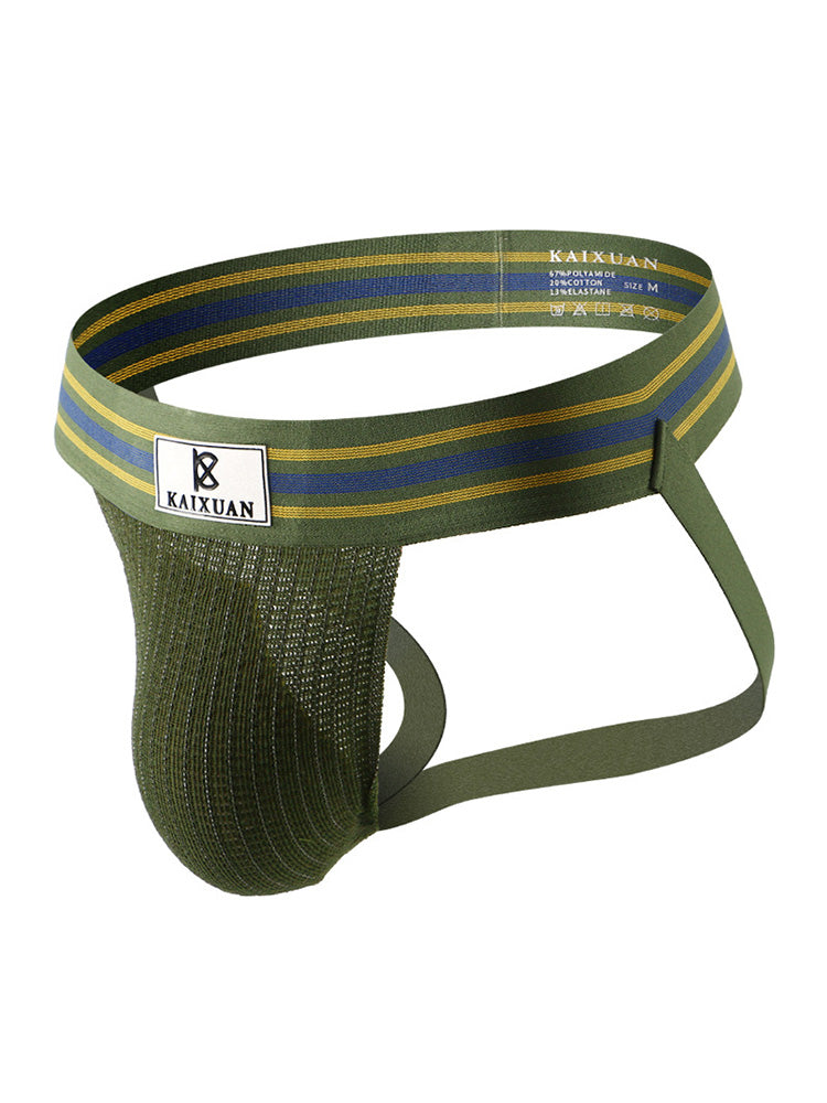 BLACKRISS™U Convex Pocket Rainbow Sexy Jockstrap-Blackriss
