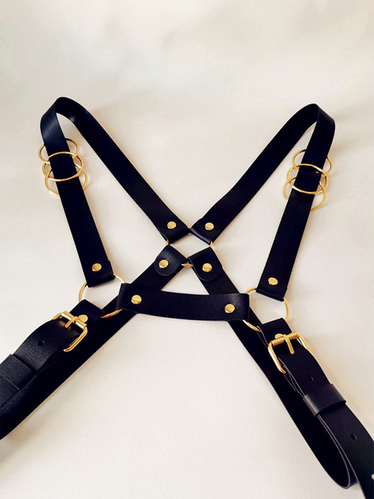 BLACKRISS™Men's Versatile Belt Straps Harness - Black-Blackriss