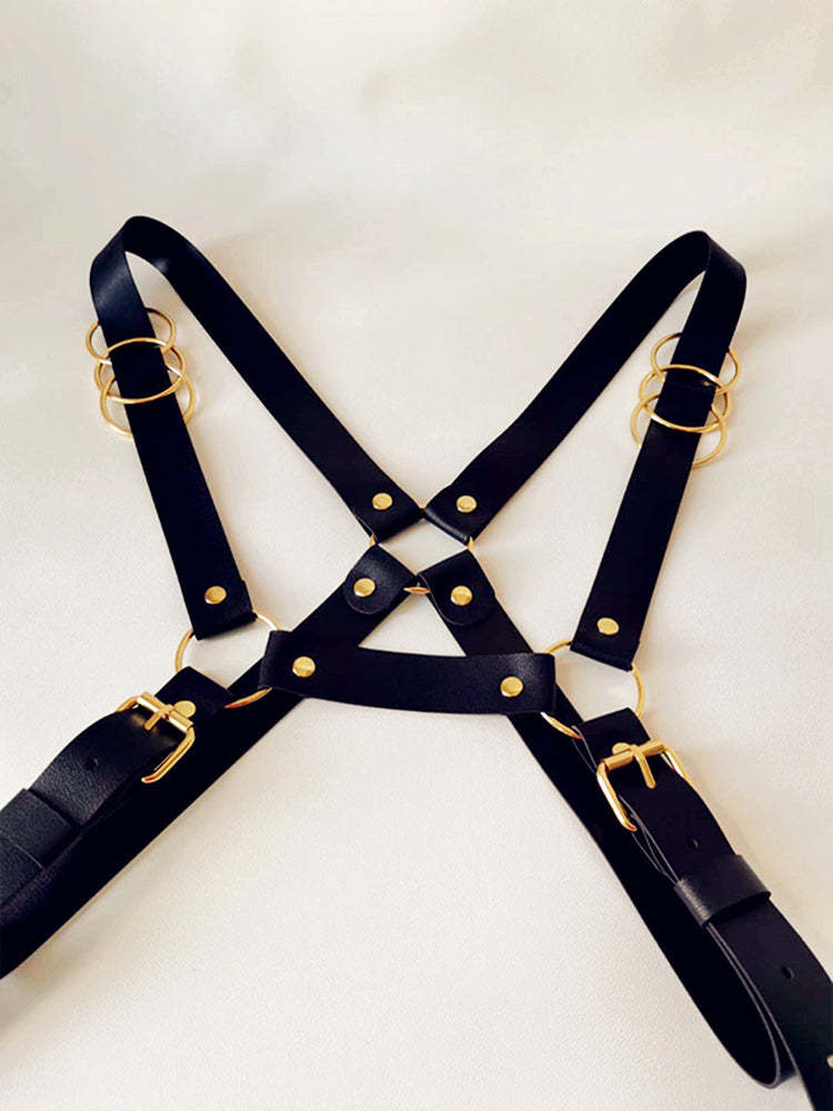 BLACKRISS™Men's Versatile Belt Straps Harness - Black-Blackriss