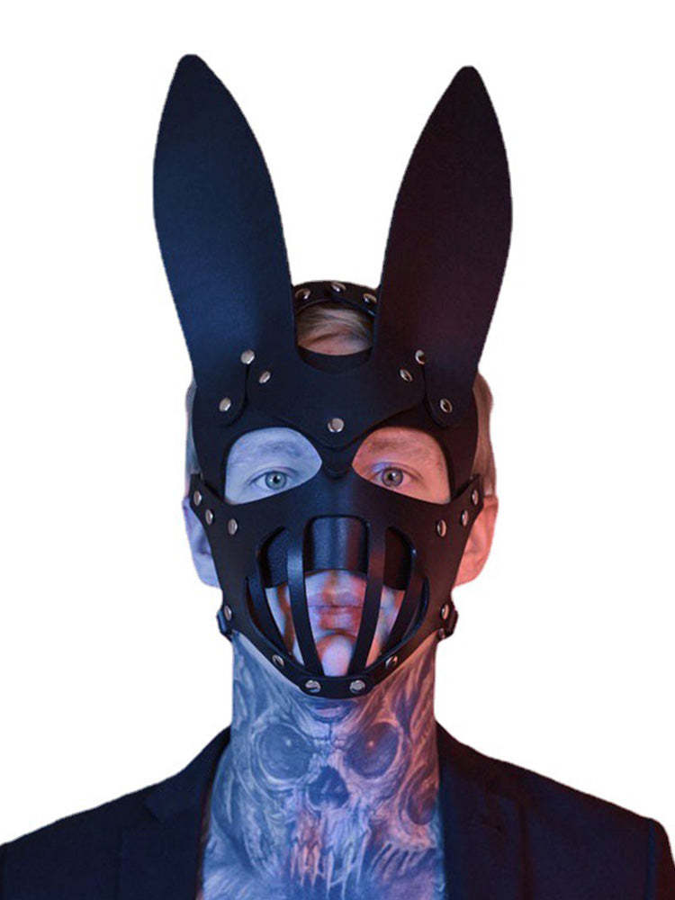 BLACKRISS™Rabbit Ear Half Facemask - Black-Blackriss