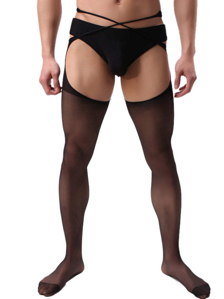 BLACKRISS™Men's Hollow Stockings Ultra Thin Pantyhose-Blackriss
