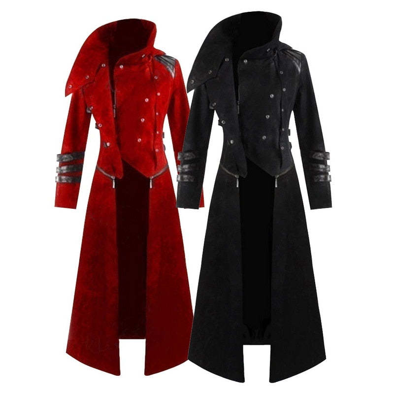Blackriss™Men's Gothic Trench Coat-Blackriss