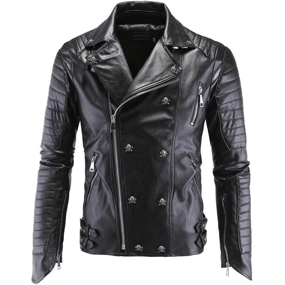 Blackriss™Black Leather Men's Jacket-Blackriss