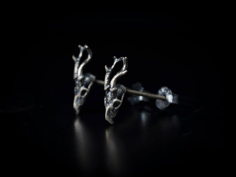 BLACKRISS™Sterling Silver Maya Skull - Gothic Earrings-Blackriss