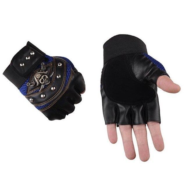 Blackriss™Skull Motorcyclist Leather Gloves-Blackriss