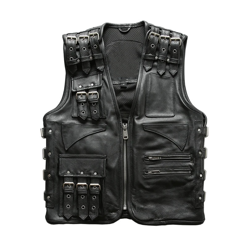 Blackriss™Men's Genuine Leather Vest-Blackriss
