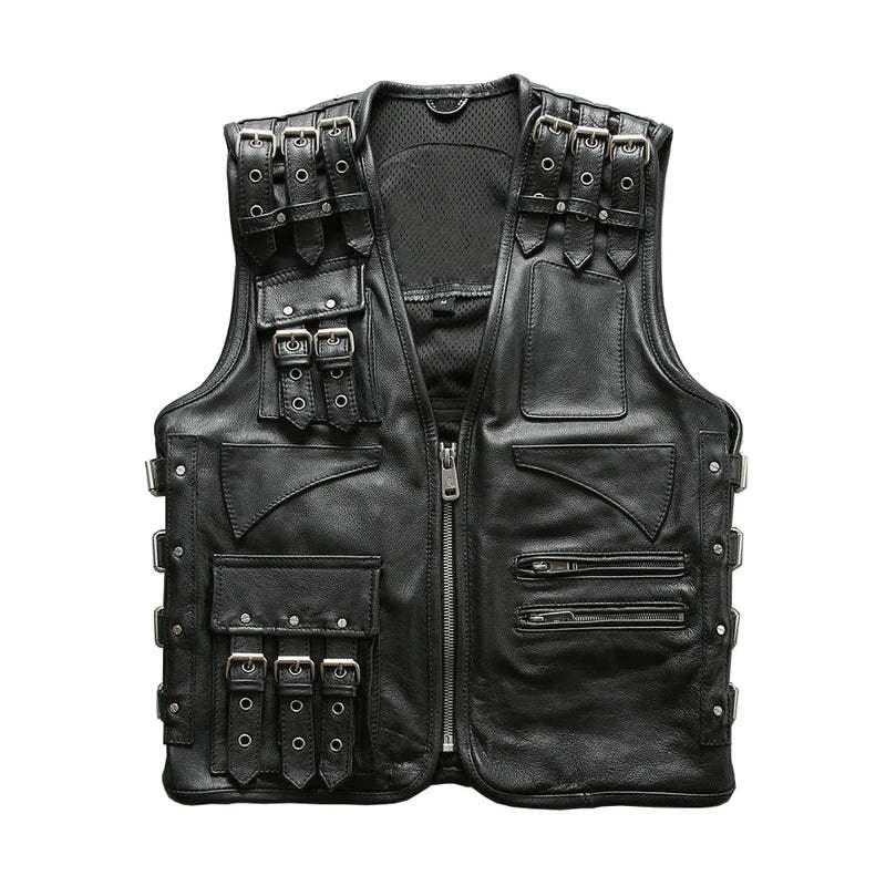 Blackriss™Men's Genuine Leather Vest-Blackriss